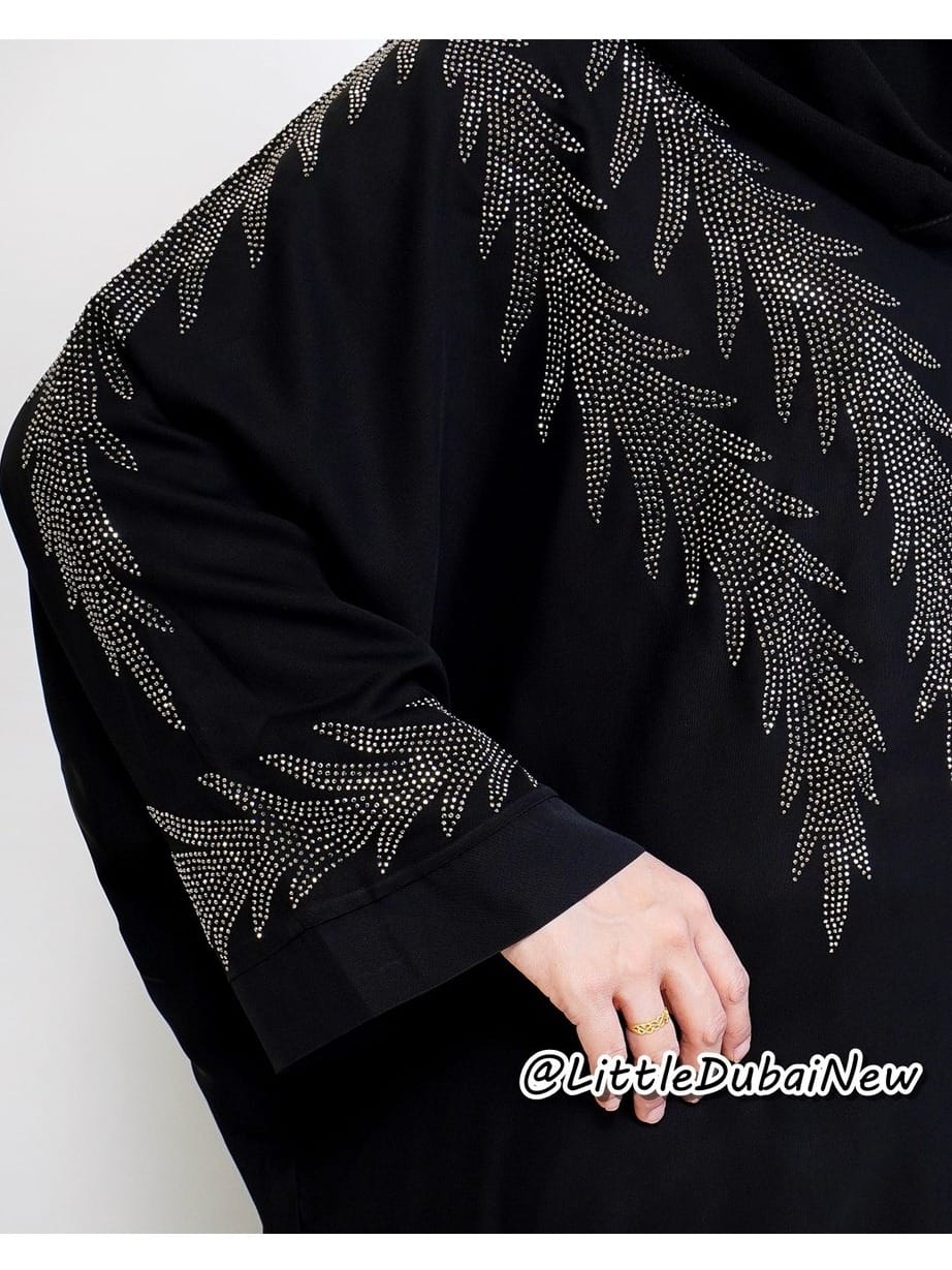 Abaya Khayra, Model Farasha (batwing) full batu2 bagian dada dan tangan bawah