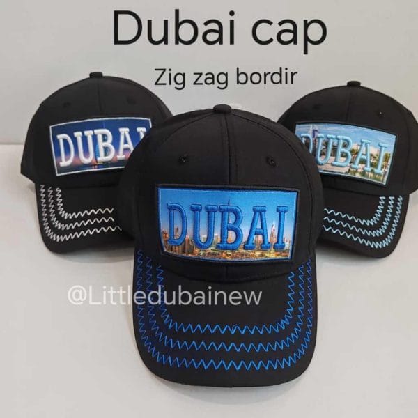 Topi Dubai Cap Zig-Zag Bordir