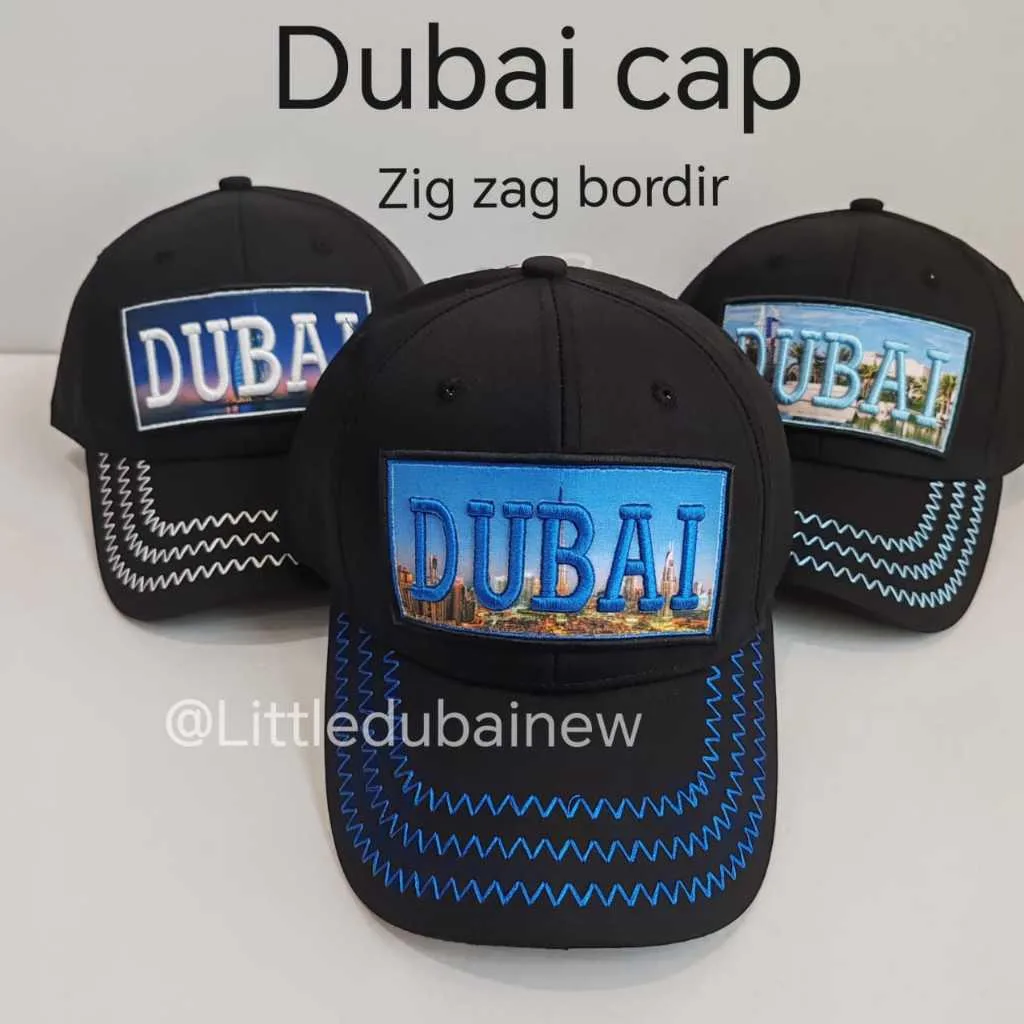 Topi Dubai Cap Zig-Zag Bordir