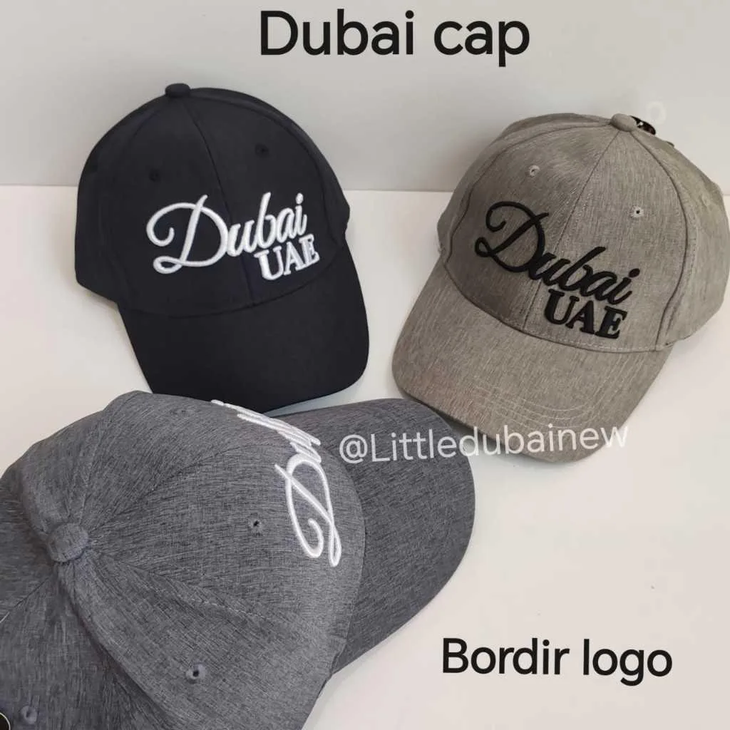 Topi Dubai Cap Bordir Logo