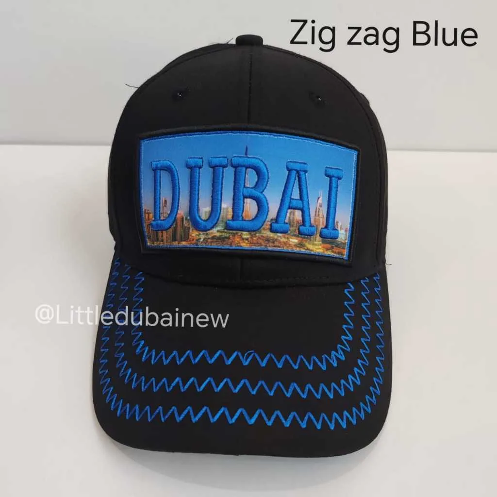 Topi Dubai Cap Zig-Zag Bordir
